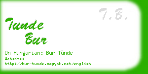 tunde bur business card